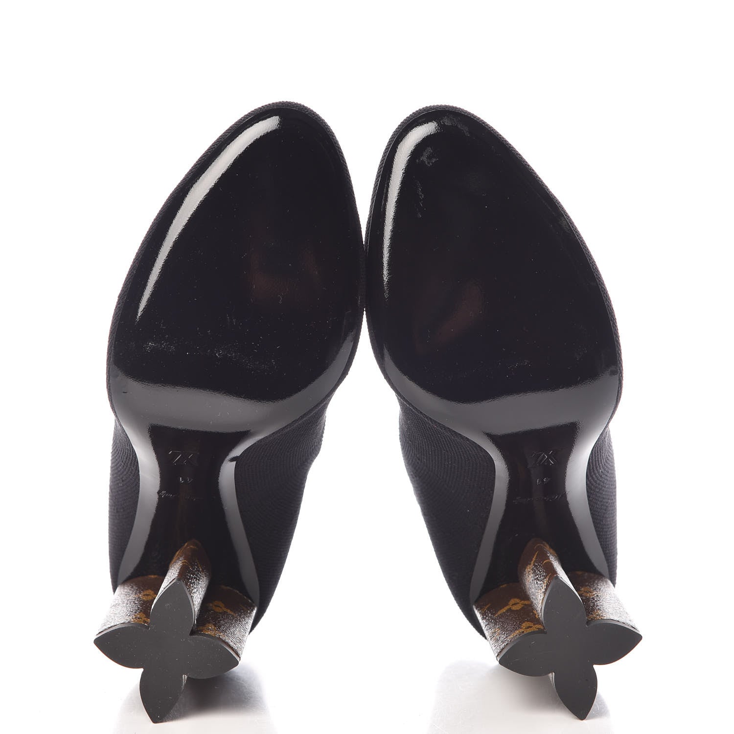 Louis Vuitton Monogram Stretch Fabric Silhouette Ankle Boots 41 Black 5 of 7