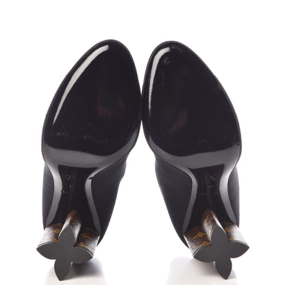 Louis Vuitton Monogram Stretch Fabric Silhouette Ankle Boots 41 Black 5 of 7