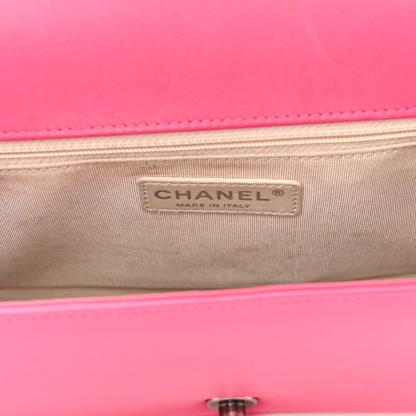 Lambskin Quilted New Medium Boy Flap Pink