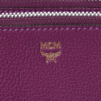 MCM Grained Calfskin Milla Double Crossbody Bag Purple 8 of 12