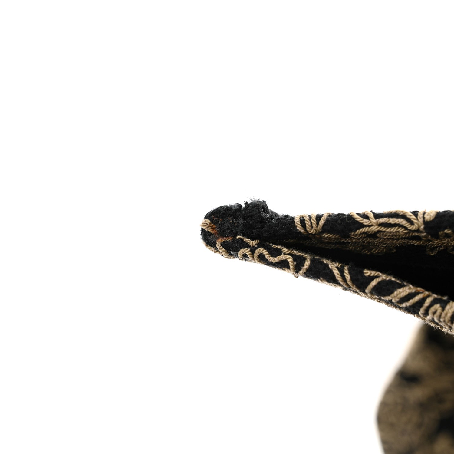 Christian Dior Canvas Embroidered Large Ornamental Cornely Book Tote Black Beige 14 of 14