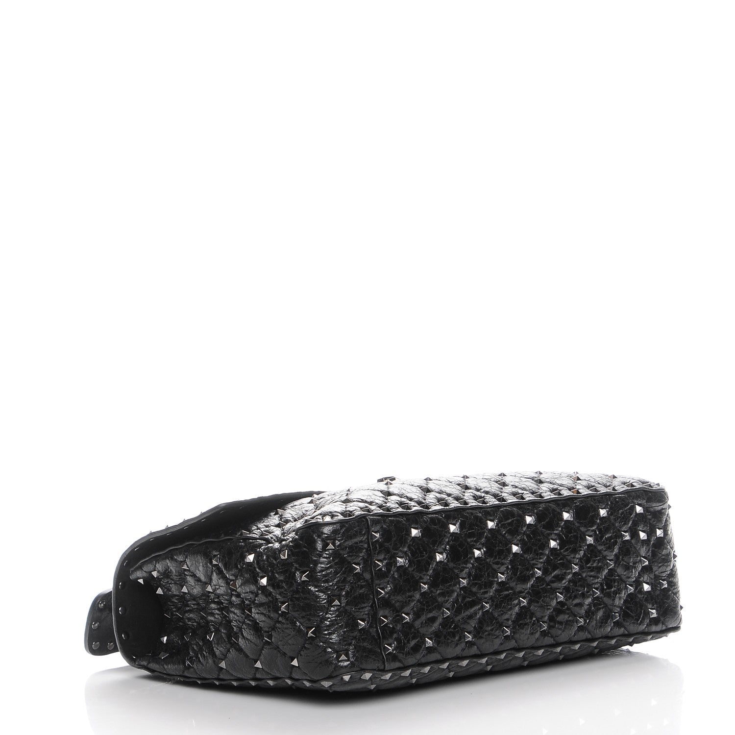 Valentino Garavani Lambskin Medium Rockstud Spike Shoulder Bag Black 4 of 7