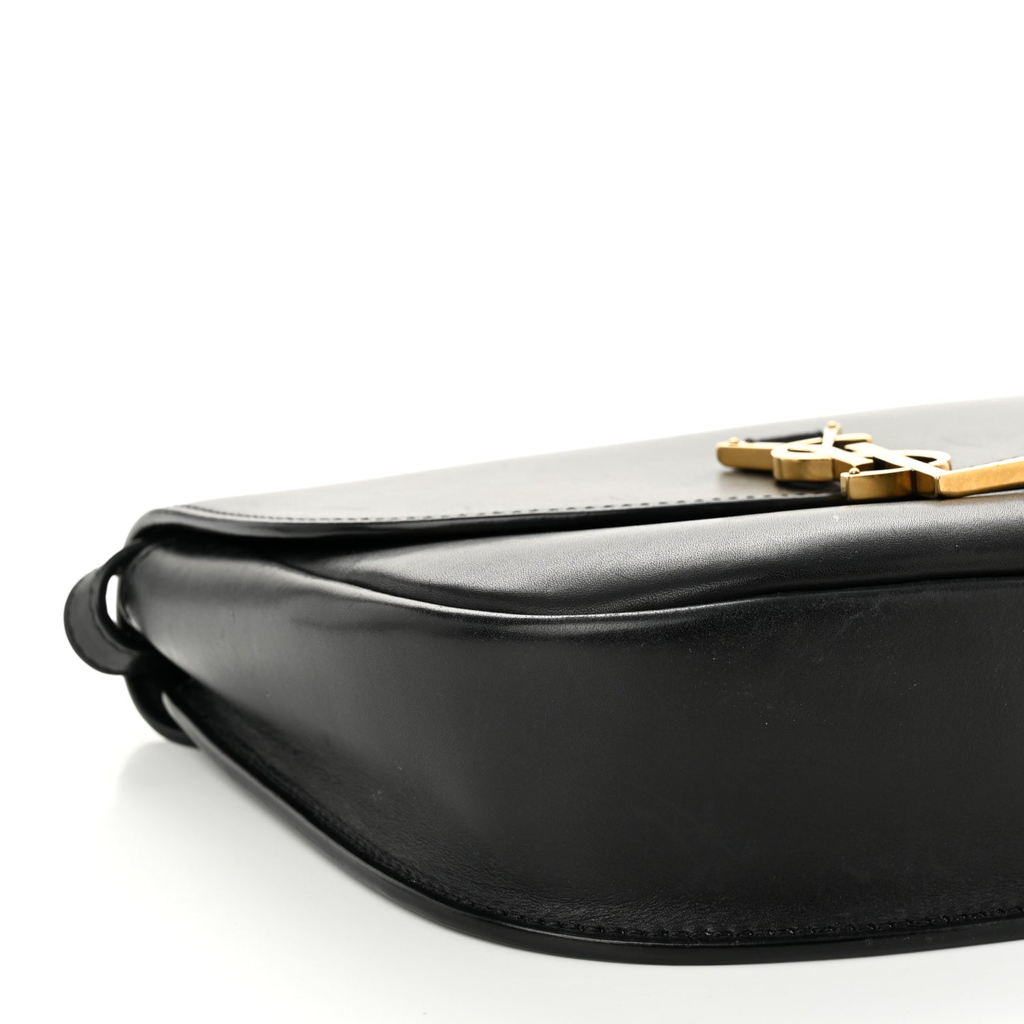 Smooth Calfskin Monogram Medium Kaia Satchel Black
