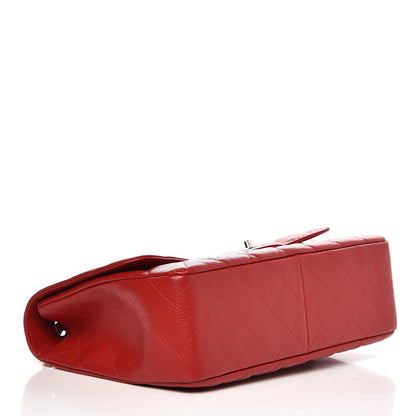 Chanel Caviar Quilted Jumbo Single Flap Red 4 of 8