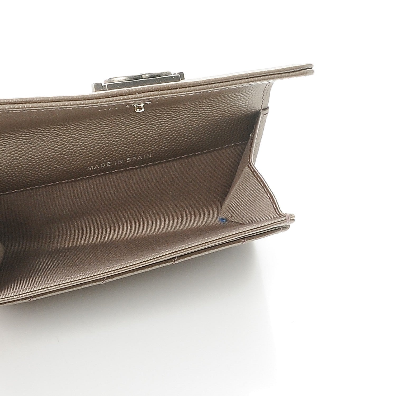 Chanel Metallic Caviar Quilted Boy Card Holder Wallet Copper 5 of 9