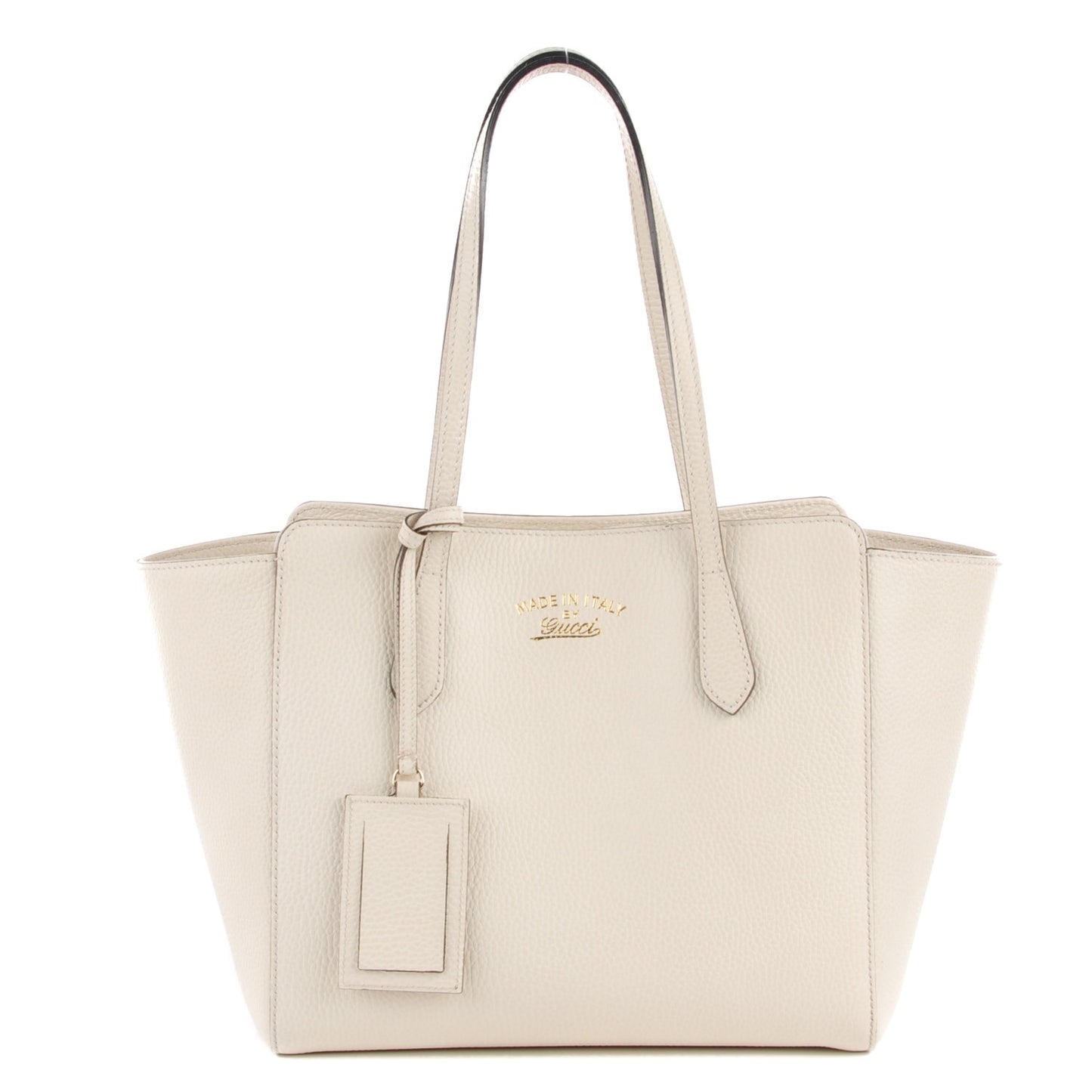 Dollar Calfskin Small Swing Tote Mystic White
