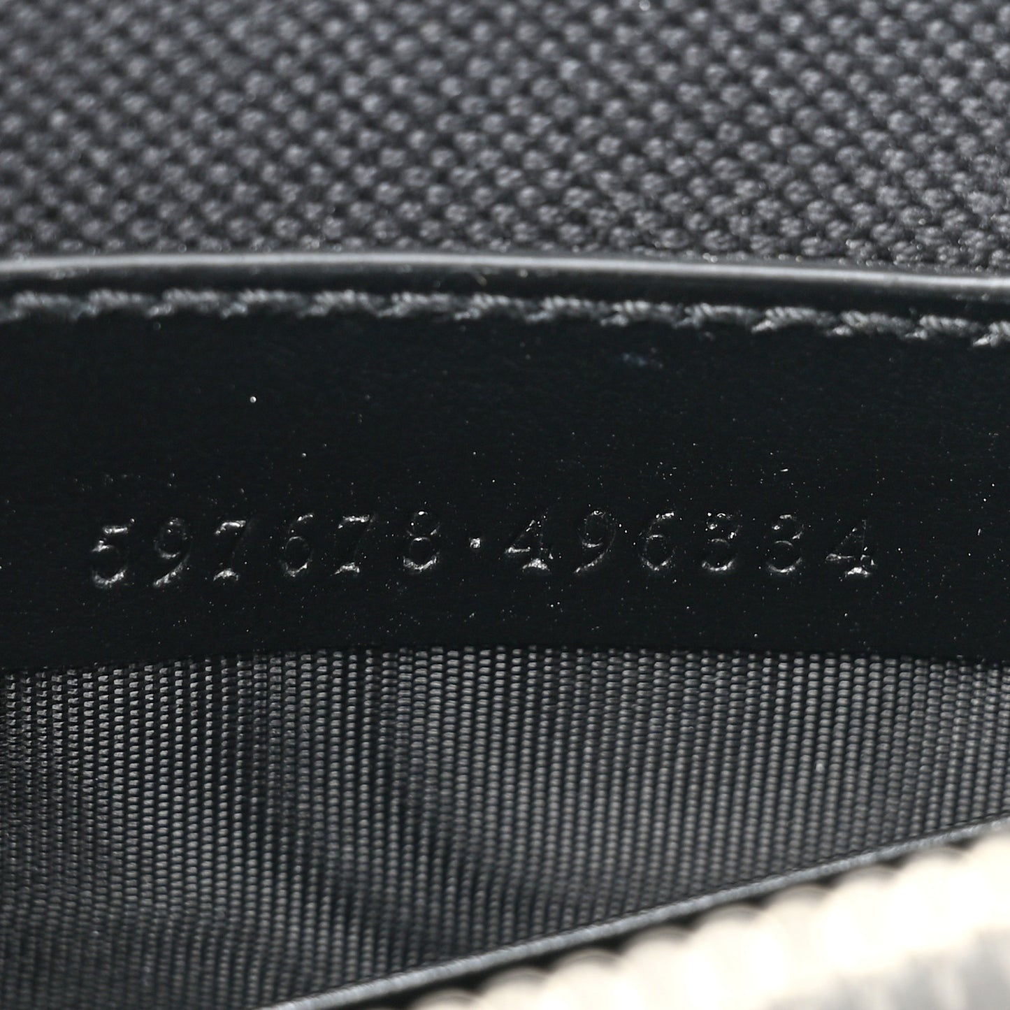 Calfskin Blade Embroidered Zip Pouch Black