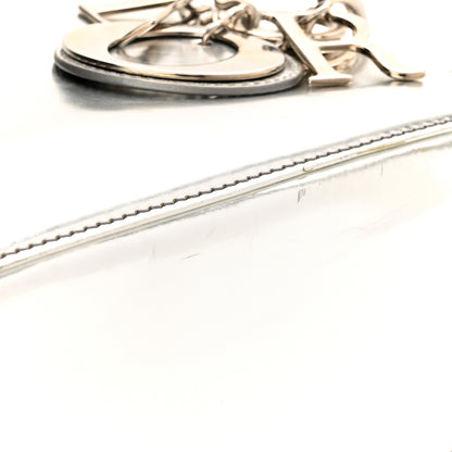 Christian Dior Metallic Patent Calfskin Medium Lady Dior Silver 13 of 15