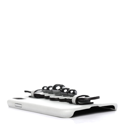 Fendi Calfskin Scalloped Studded Pearl iPhone X Case Grey 4 of 4