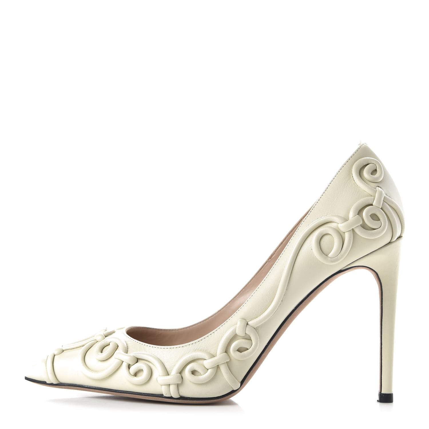 Valentino Garavani Nappa Swirl Pumps 36.5 Ivory 1 of 8