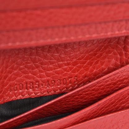 Gucci Pebbled Calfskin Animalier Card Case Red 7 of 7