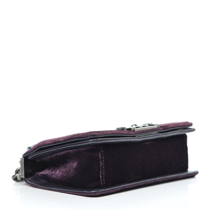 Chanel Velvet Quilted Small Boy Flap Purple 4 of 13