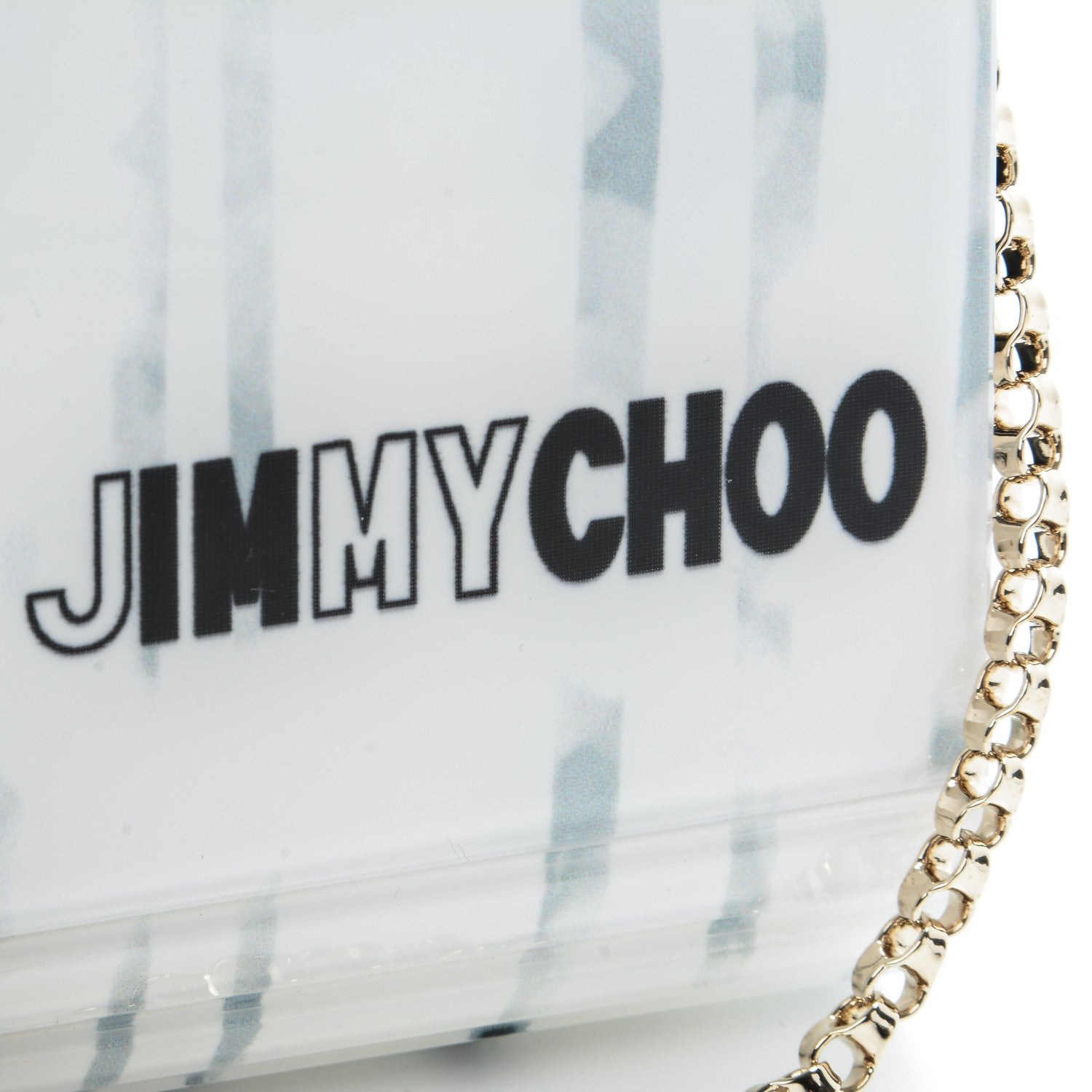 Jimmy Choo Acrylic Candy Palm Tree Clutch White Black 8 of 8