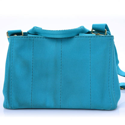Prada Canapa Small Logo Tote Pavone 5 of 28