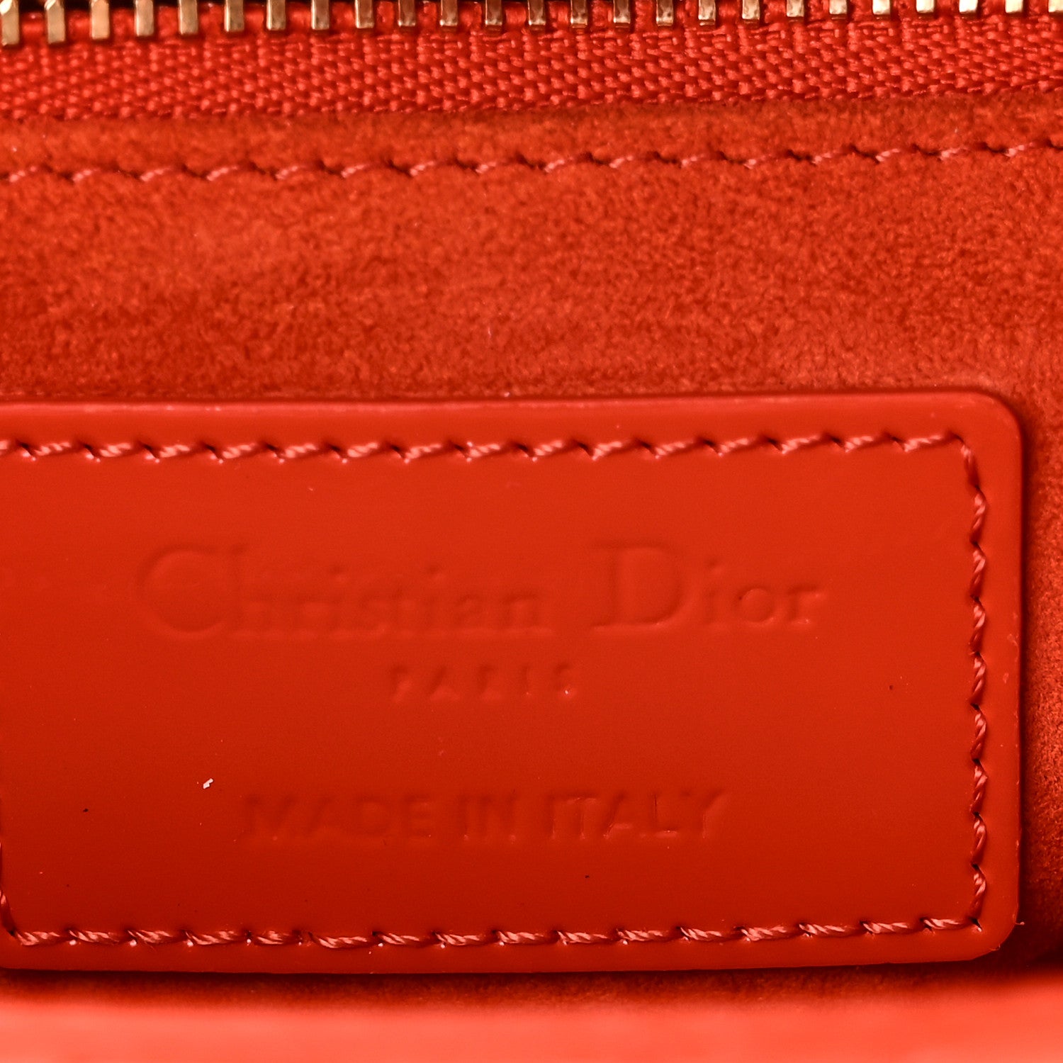 Christian Dior Patent Cannage Mini Lady Dior Orange 6 of 10