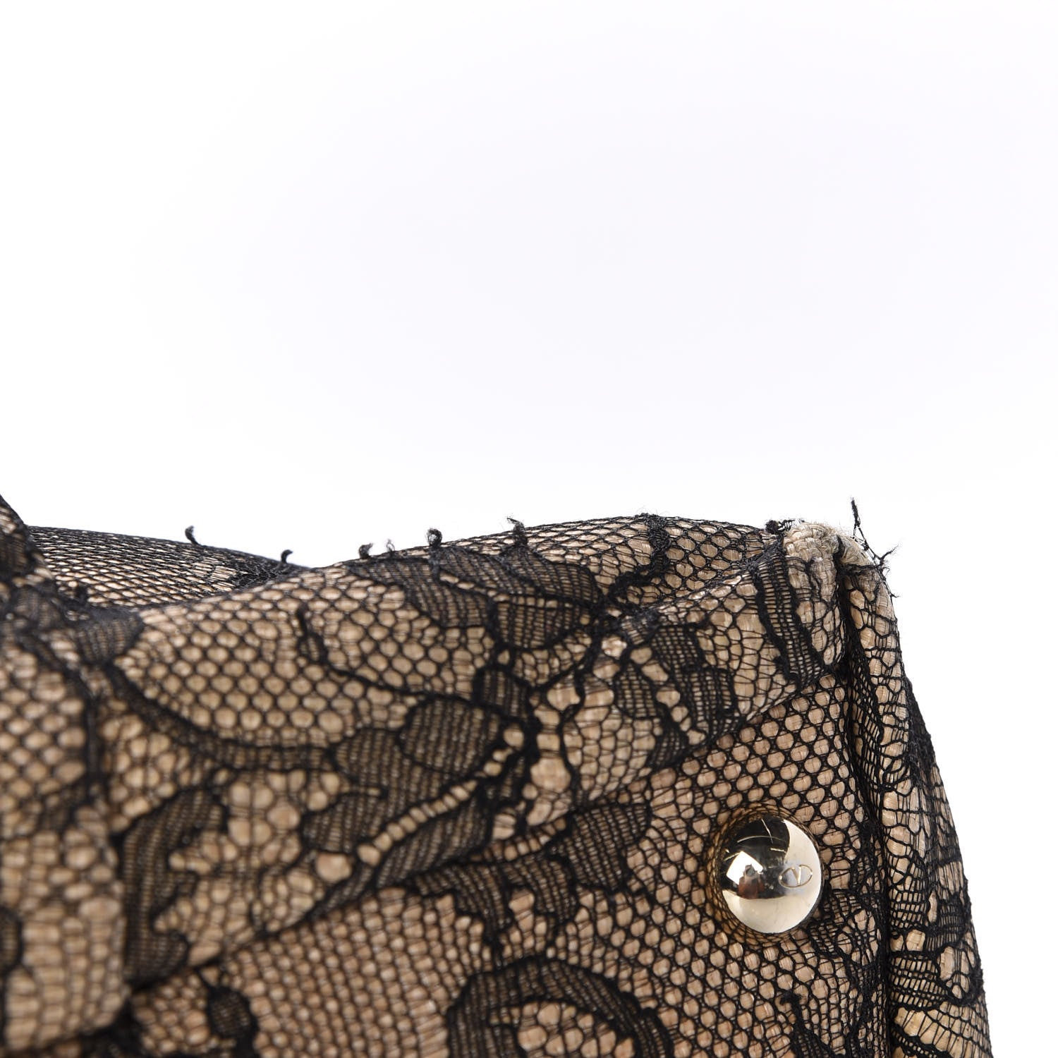 Valentino Garavani Straw Lace Bow Dome Tote Black 8 of 12