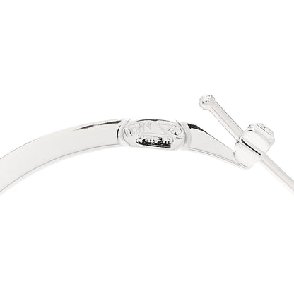 Roberto Coin 18K White Gold Flat Hoop Earrings 3 of 3