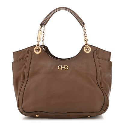 Salvatore Ferragamo Buffalo Betulla Tote Brown 1 of 15