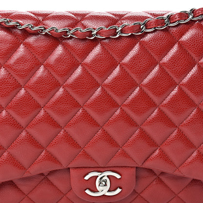 Chanel Caviar Quilted Maxi Double Flap Red 7 of 21