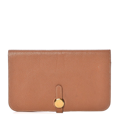 Hermes Togo Dogon Wallet Gold 1 of 12