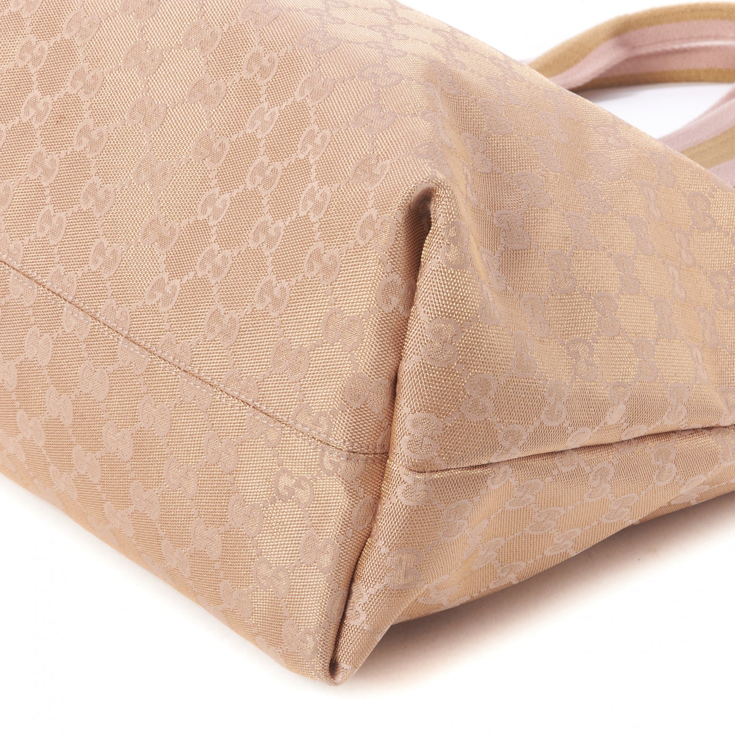Metallic Monogram Canvas Tote Pink Gold