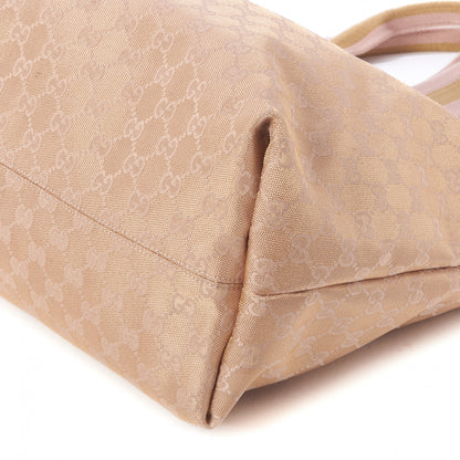 Gucci Metallic Monogram Canvas Tote Pink Gold 4 of 10