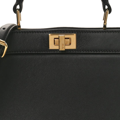 Fendi Shiny Nappa Petite Peekaboo I SEE U Satchel Black 8 of 11