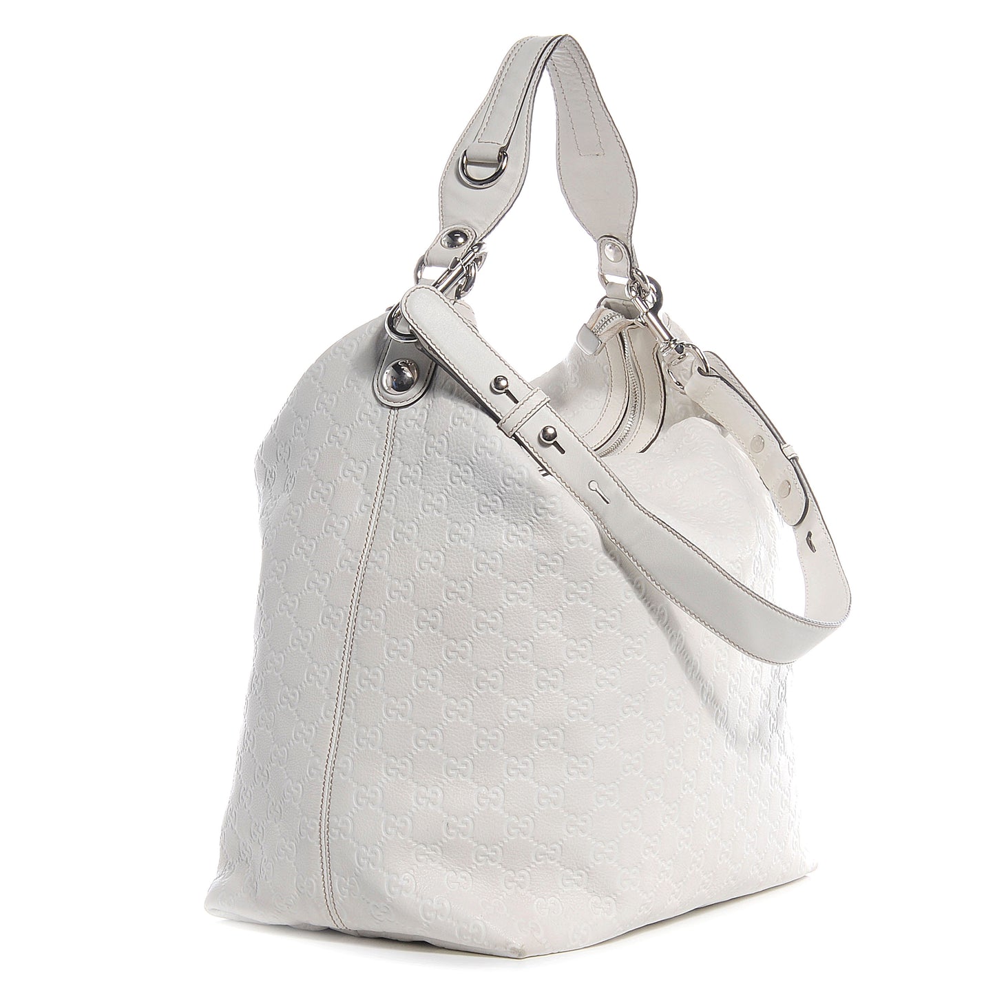 Guccissima Icon Bit Hobo White