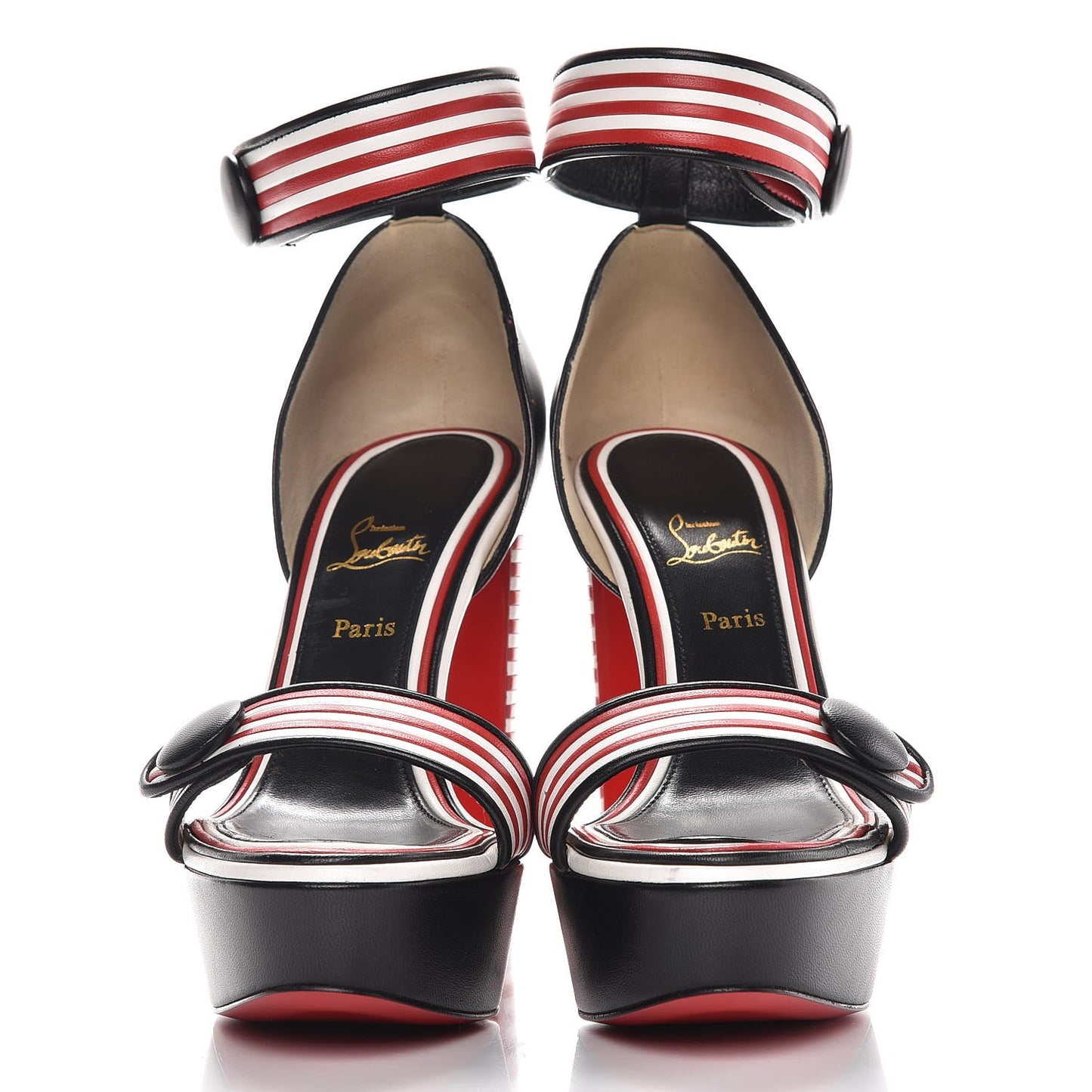 Shiny Nappa Barabonbon 120 Ankle Strap Pump Rougissime