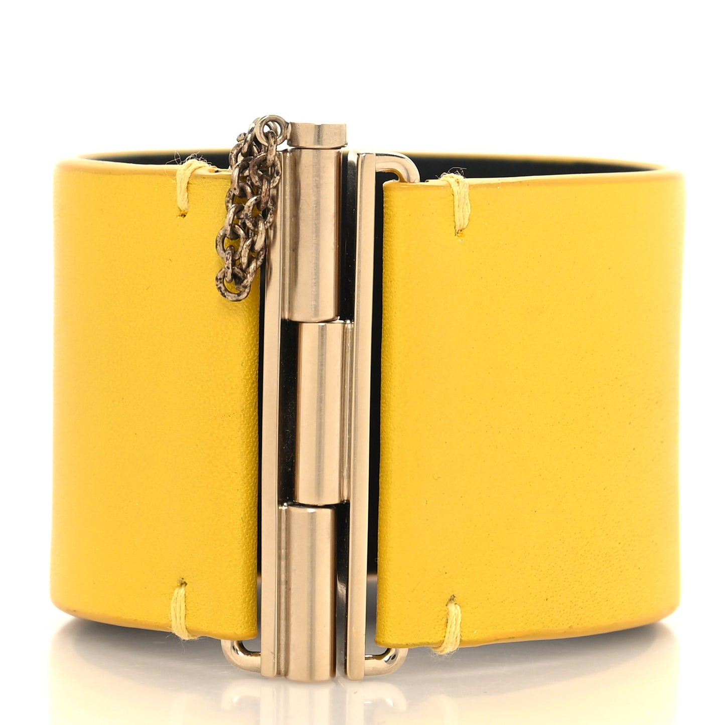 Calfskin CC Wide Cuff M Yellow
