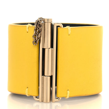 Chanel Calfskin CC Wide Cuff M Yellow 3 of 5