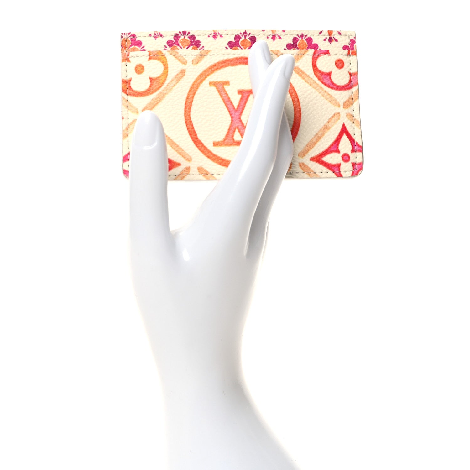 Louis Vuitton Monogram Tiles By The Pool Card Holder Coral 2 of 6