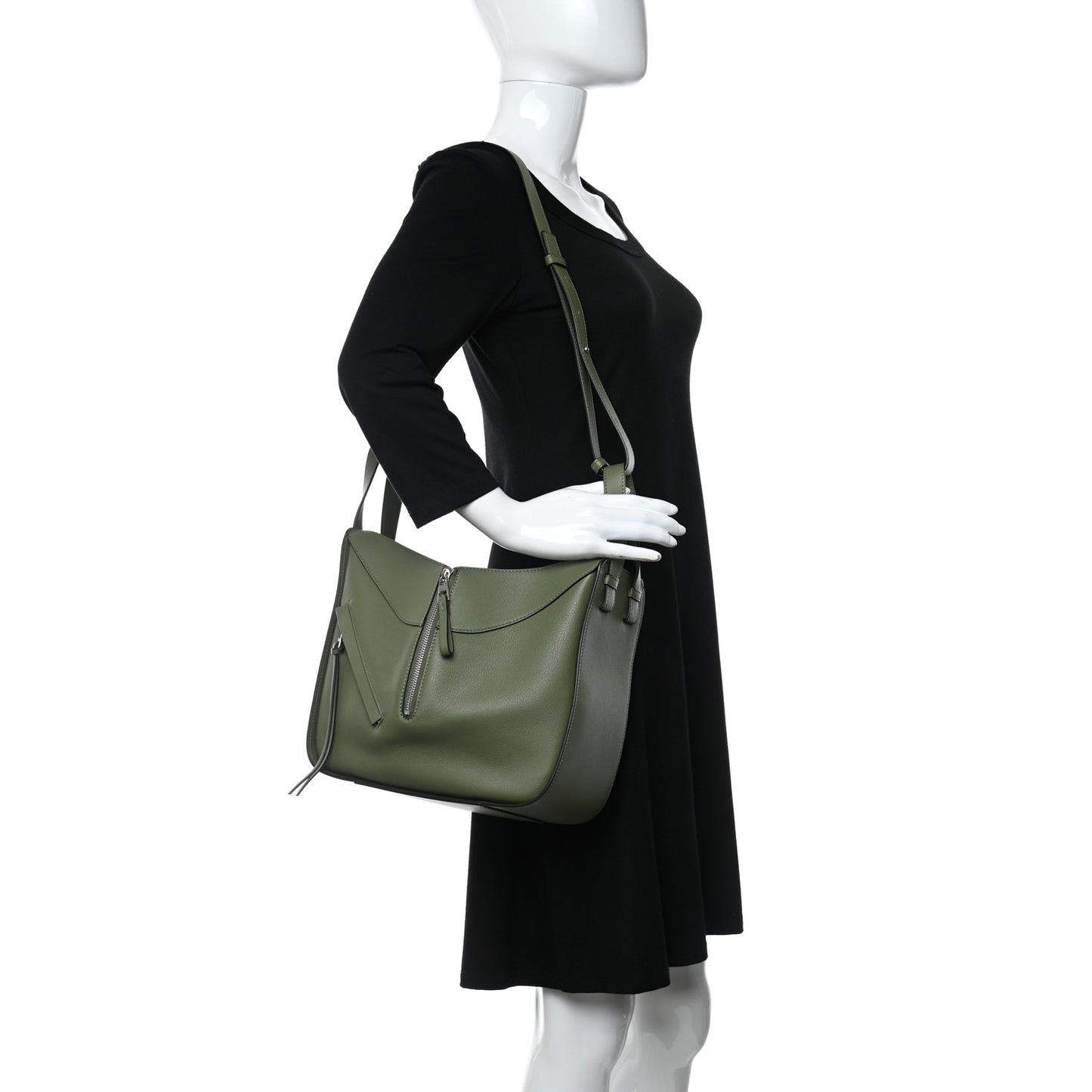 Calfskin Small Hammock Shoulder Bag Avocado