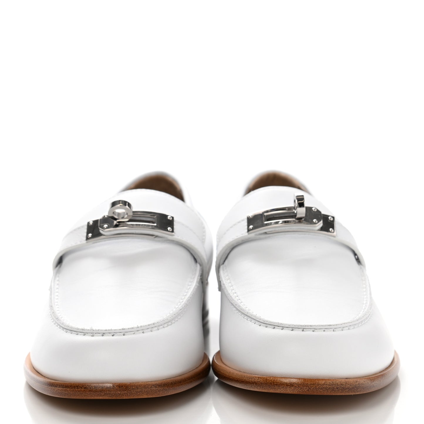 Calfskin Womens Destin Loafer 37 White