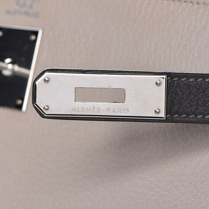 Hermes Taurillon Clemence Tri-color Kelly Retourne 35 Graphite Gris Tourterelle Gris Clair 13 of 36