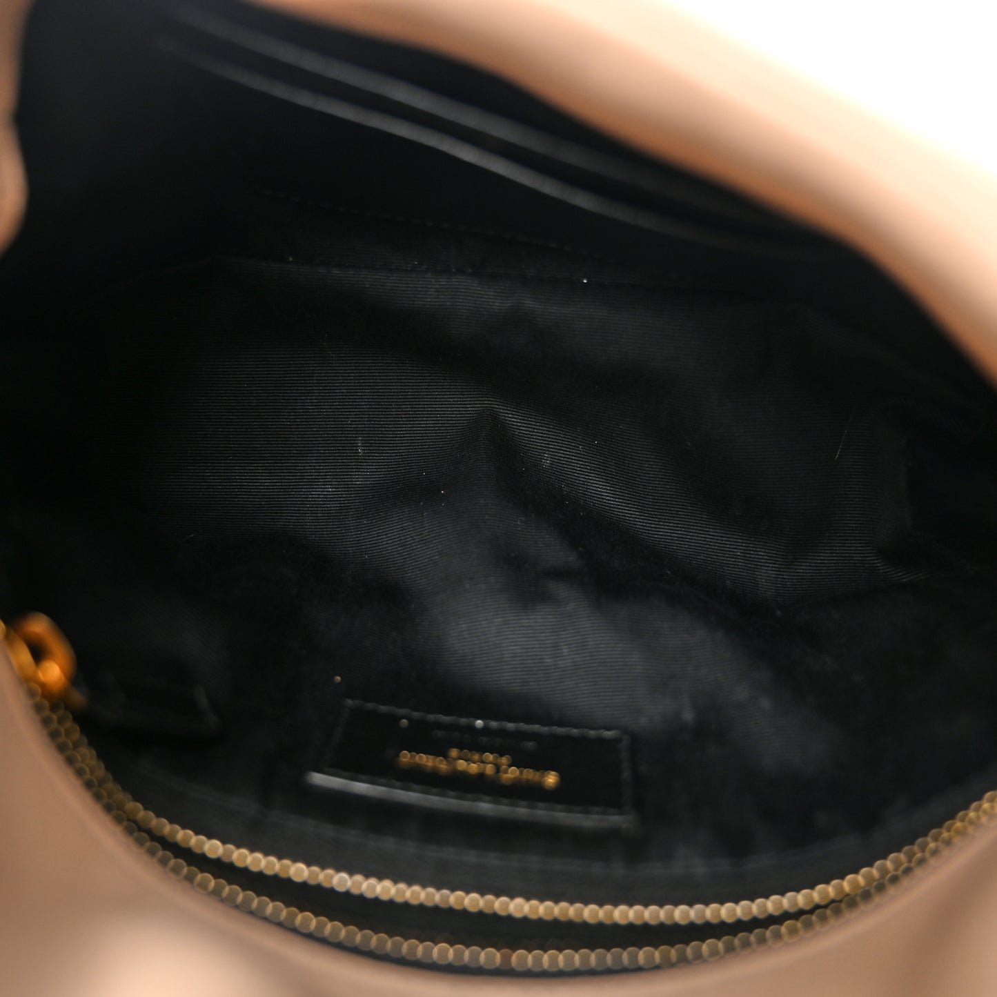 Lambskin Quilted Toy Loulou Puffer Monogram Chain Satchel Nude Powder