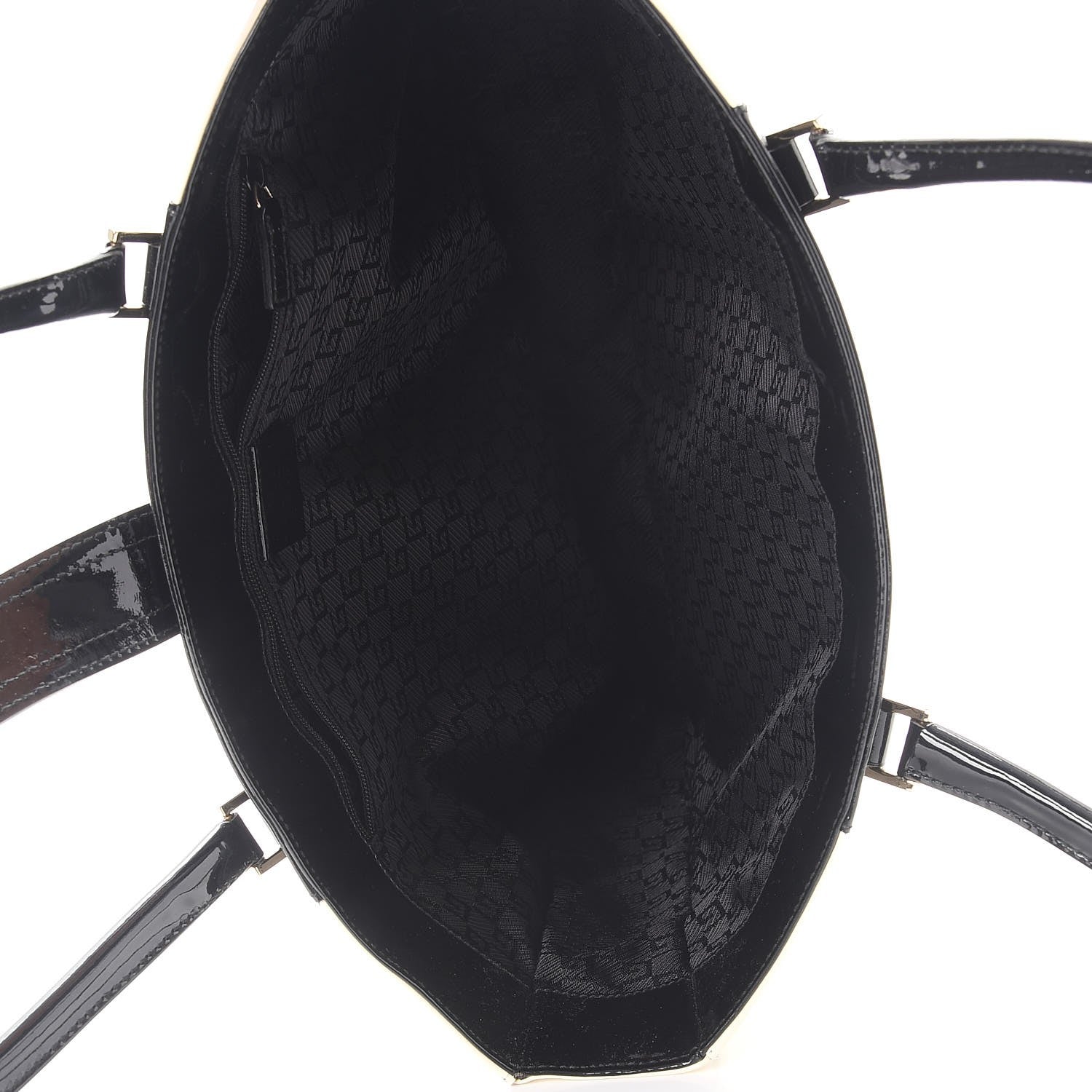 Gucci Patent G Tote White Black 5 of 9