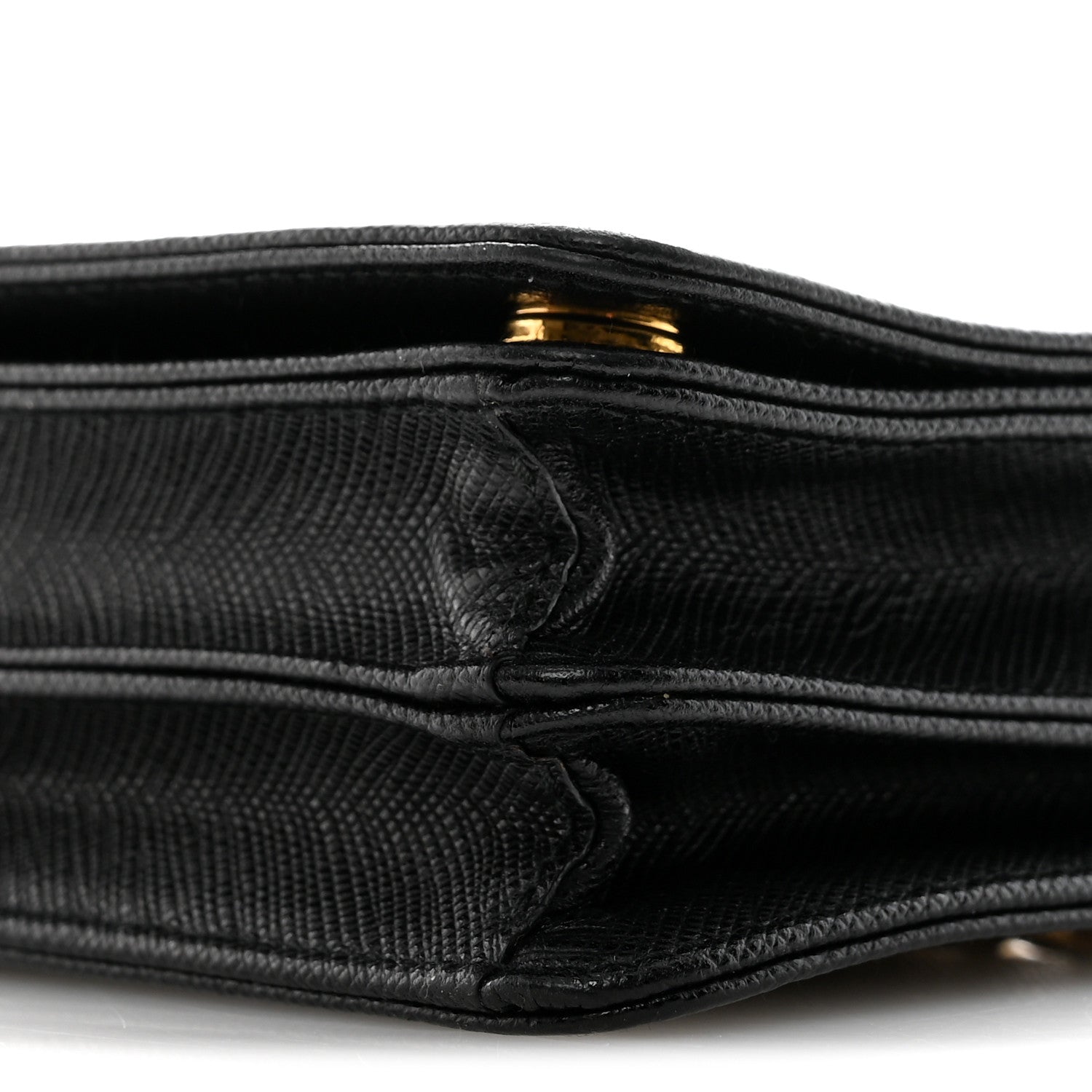 Prada Saffiano Lux Chain Wallet Black 9 of 11
