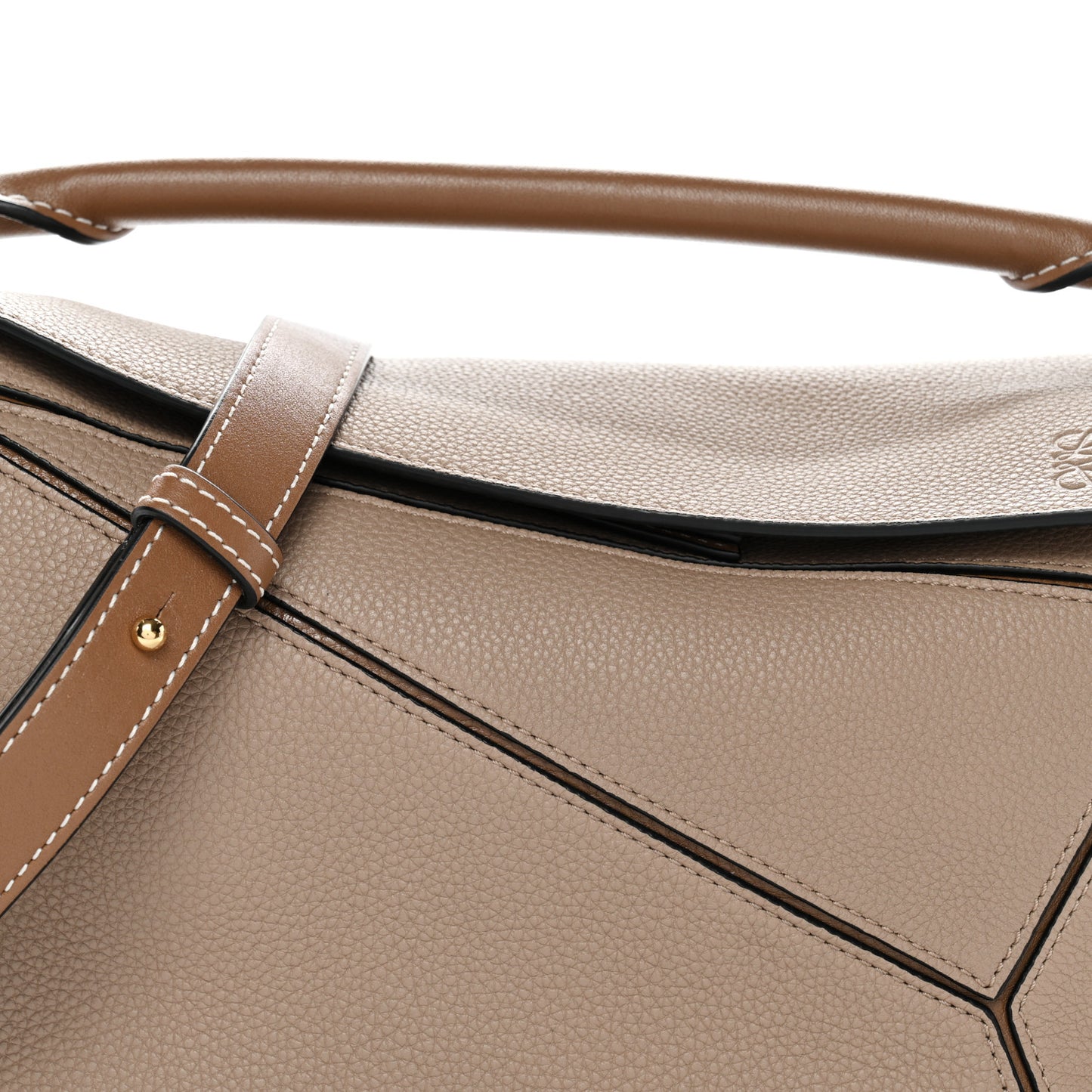 Grained Calfskin Small Puzzle Bag Sand Mink