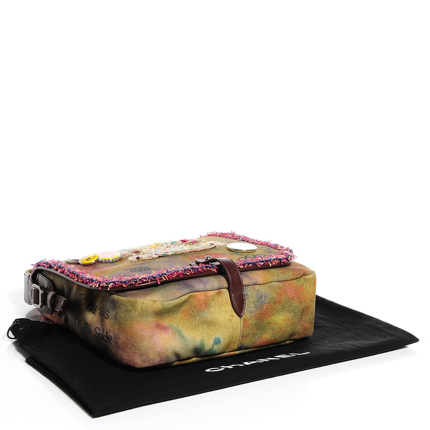 Chanel Washed Toile Graffiti On The Pavements Messenger Khaki Multicolor 4 of 8