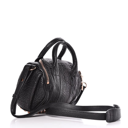 Alexander Wang Pebbled Lambskin Mini Rockie Black Rose Gold Hardware 3 of 11