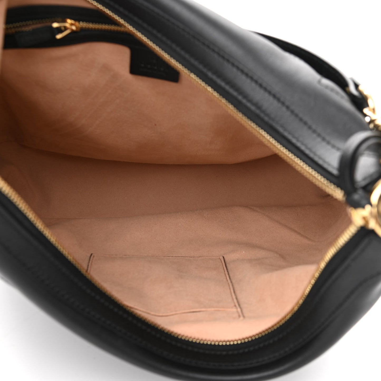 Apollo Calfskin GG Dadini Embroidered Chain Hobo Black