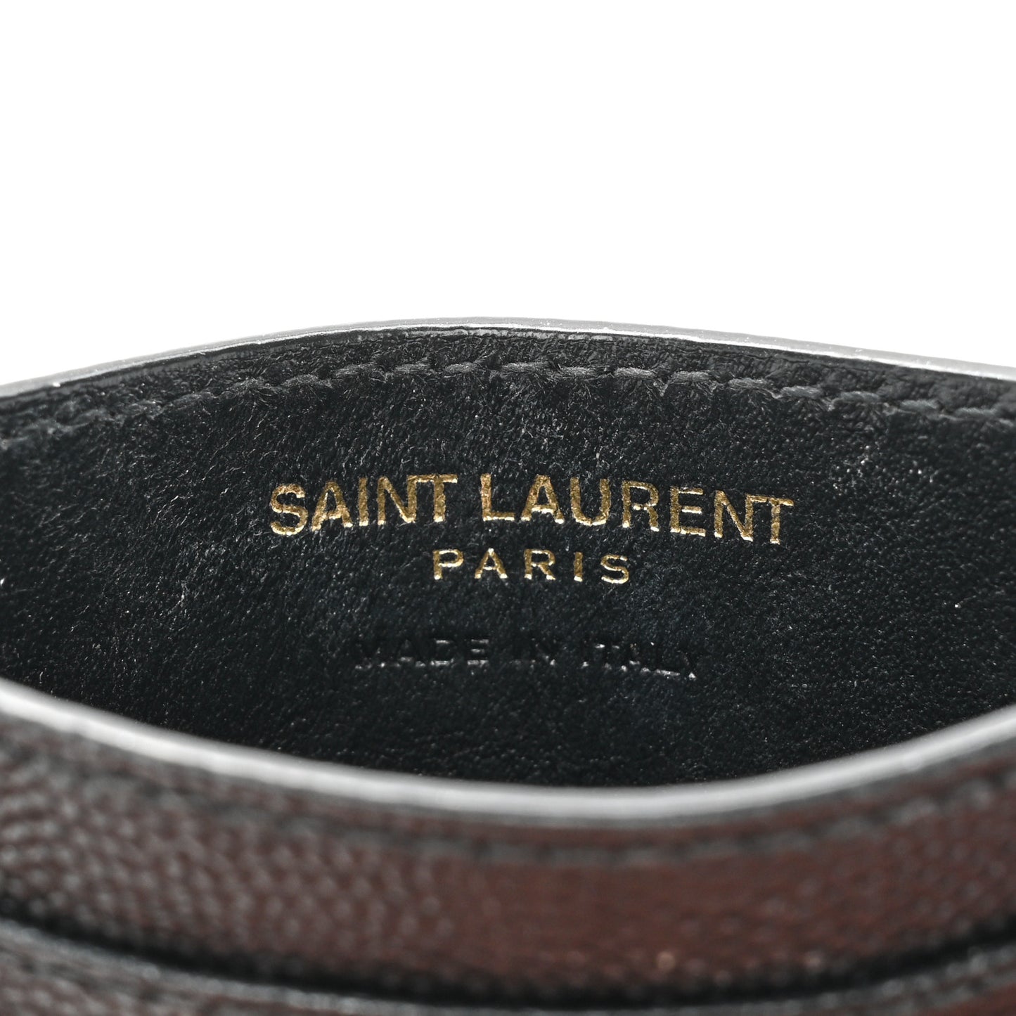 Grain De Poudre Matelasse Chevron Monogram Credit Card Case Black