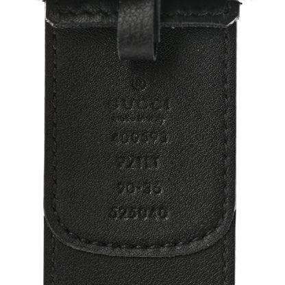 Gucci GG Supreme Monogram Matte Plutone Calfskin Double G 40mm Belt 90 36 Beige Ebony Black 3 of 5