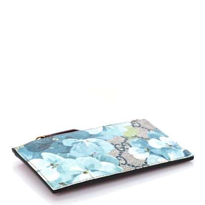 Gucci GG Supreme Monogram Blooms Coin Case Card Holder Beige Blue Navy Hibiscus Red 4 of 9