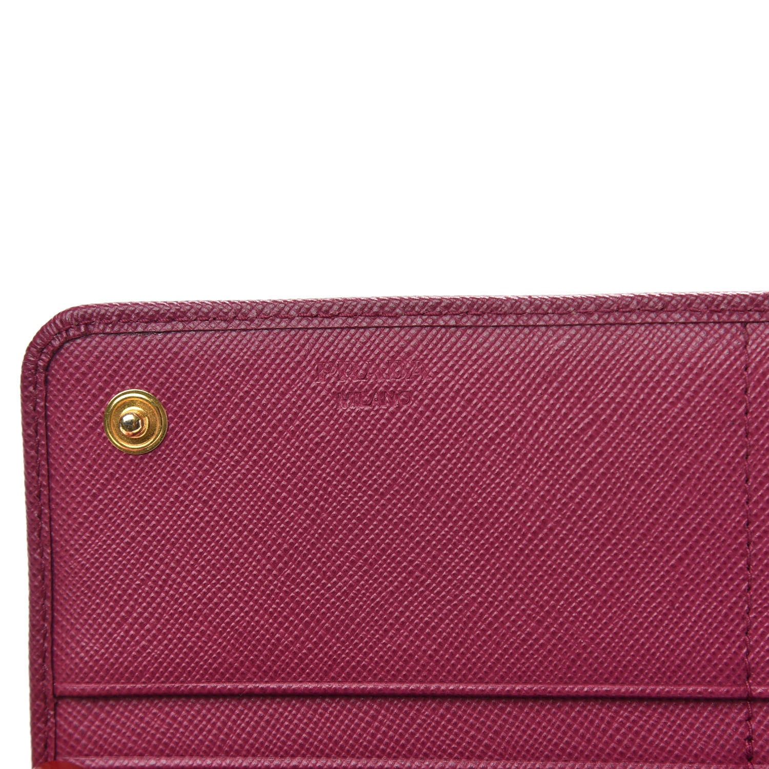 Prada Saffiano Metal Continental Flap Wallet Ametista 7 of 10