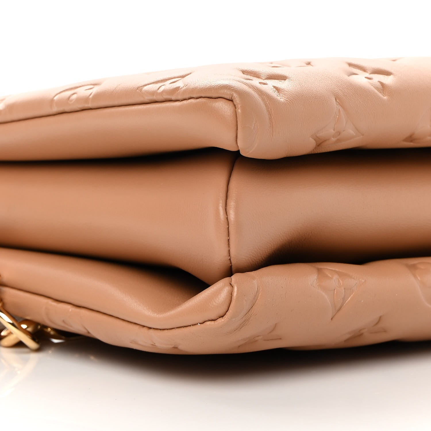 Louis Vuitton Lambskin Embossed Monogram Coussin PM Camel 10 of 12