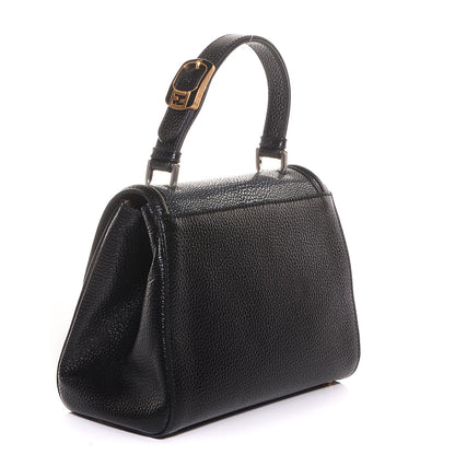 Fendi Glossy Buffalo Stingray Silvana Bag Black 6 of 12