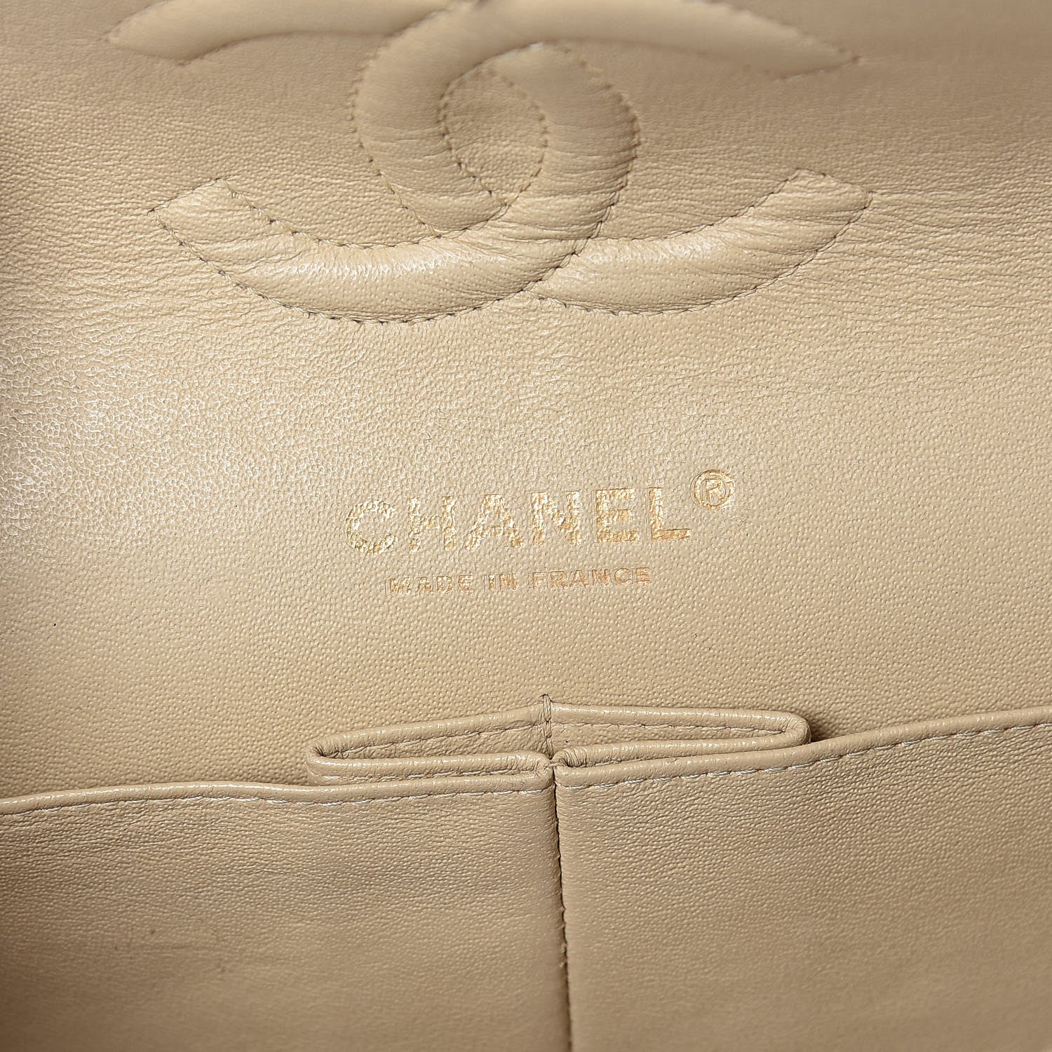 Chanel Caviar Quilted Medium Double Flap Beige Clair 6 of 10