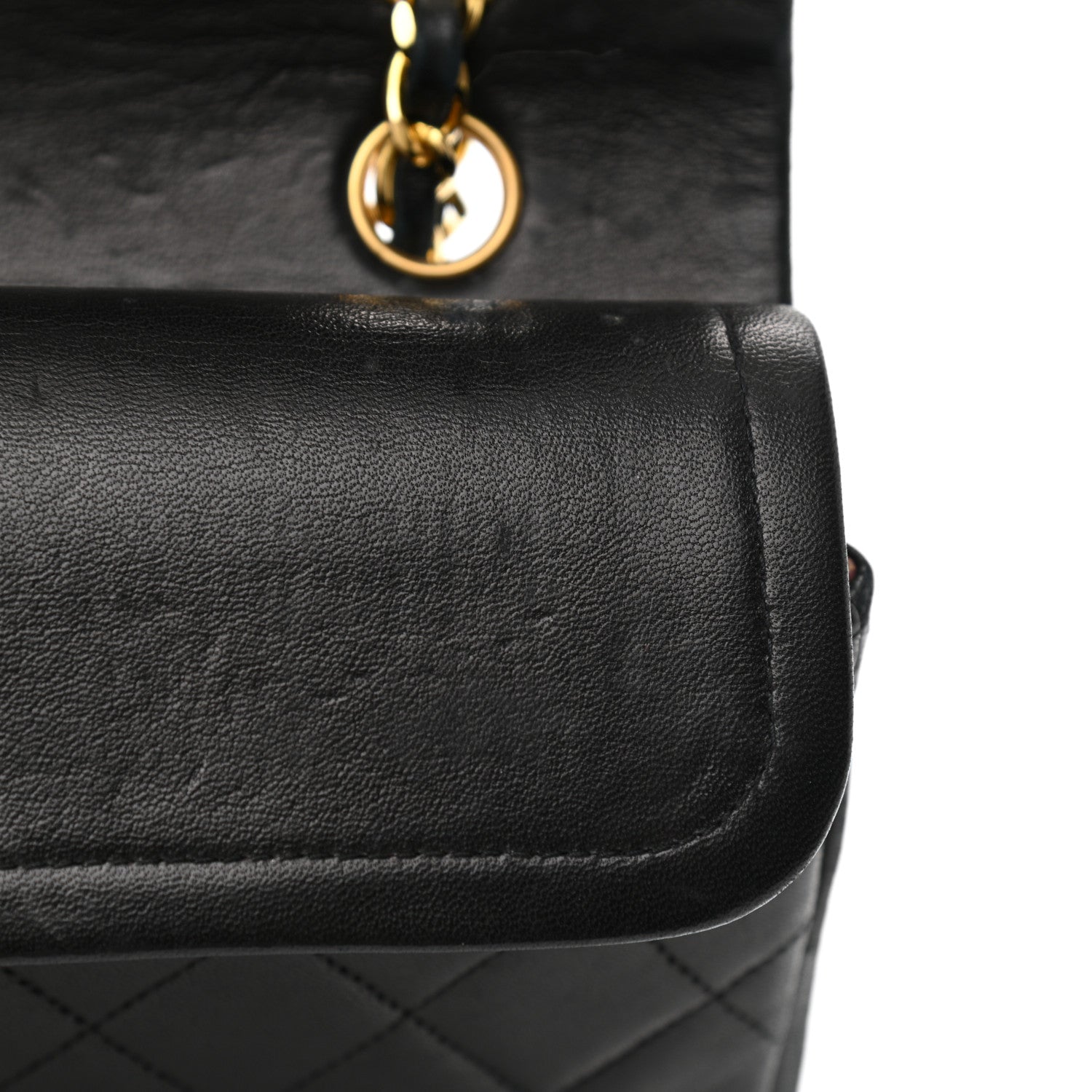 Chanel Lambskin Quilted Medium Double Flap Black 18 of 20